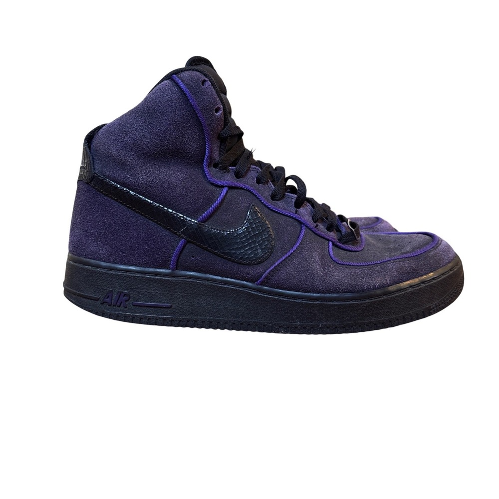 Nike Air Force 1 High Mens Purple Suede Black Croc Swoosh 315121-016 SIZE 12